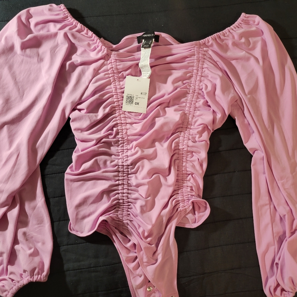 Pink Peasant Bodysuit